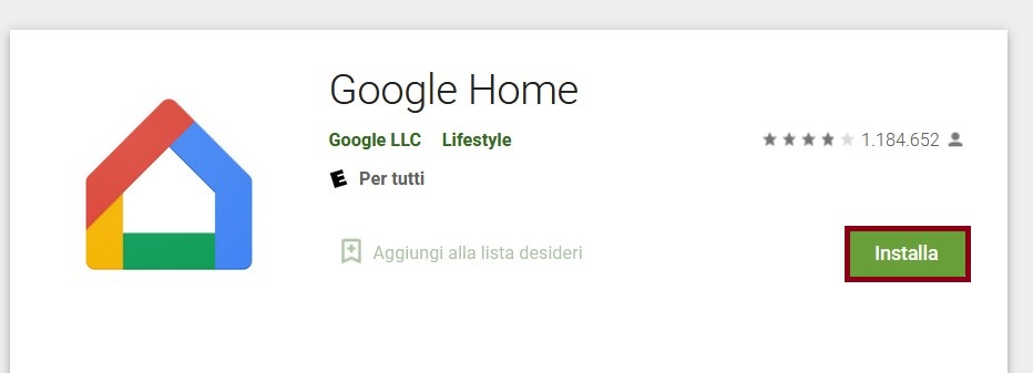Configurazione Chromecast google home