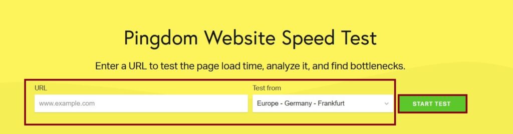 Come controllare velocità sito internet  Pingdom